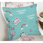 - Печать - Realhomes Realhomes Deniz Motifli Özel Tasarım Dijital Baskılı Modern Yastık Kırlent Kılıfı Realhomes