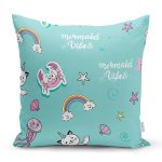 - Печать - Realhomes Realhomes Deniz Motifli Özel Tasarım Dijital Baskılı Modern Yastık Kırlent Kılıfı Realhomes