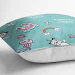 - Печать - Realhomes Realhomes Deniz Motifli Özel Tasarım Dijital Baskılı Modern Yastık Kırlent Kılıfı Realhomes