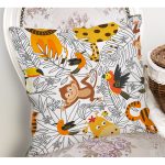 - Basic RGB - Realhomes Realhomes Sevimli Hayvanlar Çizimli Özel Tasarım Dijital Baskılı Modern Yastık Kırlent Kılıfı Realhomes