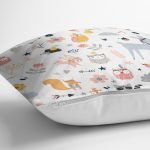 Realhomes Sevimli Hayvanlar Tasarımlı Dijital Baskılı Modern Yastık Kırlent Kılıfı Realhomes