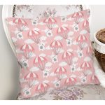 - Print - Realhomes Realhomes Paraşütlü Tavşan Motifli Özel Tasarım Dijital Baskılı Modern Yastık Kırlent Kılıfı Realhomes