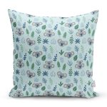 Realhomes Mavi Zeminde Panda Motifli Özel Tasarım Dijital Baskılı Modern Yastık Kırlent Kılıfı Realhomes