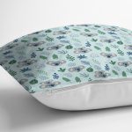 Realhomes Mavi Zeminde Panda Motifli Özel Tasarım Dijital Baskılı Modern Yastık Kırlent Kılıfı Realhomes