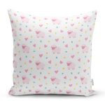 Realhomes Pembe Kuzucuk Özel Tasarım Dijital Baskılı Modern Yastık Kırlent Kılıfı Realhomes