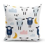 - Печать - Realhomes  Realhomes Uykucu Kuzular Özel Tasarım Dijital Baskılı Modern Yastık Kırlent Kılıfı Realhomes