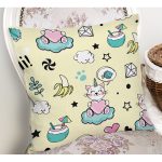 - Печать - Realhomes Realhomes Kalpli Kedi Motifli Özel Tasarım Dijital Baskılı Modern Yastık Kırlent Kılıfı Realhomes