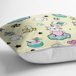 - Печать - Realhomes Realhomes Kalpli Kedi Motifli Özel Tasarım Dijital Baskılı Modern Yastık Kırlent Kılıfı Realhomes