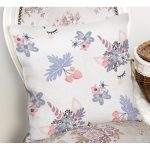 - Печать - Realhomes Realhomes Sevimli Kirpik Motifli Özel Tasarım Dijital Baskılı Modern Yastık Kırlent Kılıfı Realhomes