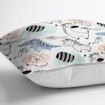 Realhomes Sevimli Hayvanlar Özel Tasarım Dijital Baskılı Modern Yastık Kırlent Kılıfı Realhomes