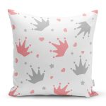 Realhomes Taç Tasarımlı Dijital Baskılı Modern Yastık Kırlent Kılıfı Realhomes