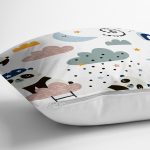 Realhomes Sevimli Panda Motifli Özel Tasarım Dijital Baskılı Modern Yastık Kırlent Kılıfı Realhomes