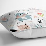 Realhomes Sevimli Hayvanlar Özel Tasarım Dijital Baskılı Modern Yastık Kırlent Kılıfı Realhomes