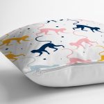 - Rh-K1101-2 - Realhomes Realhomes Renkli Maymun Tasarımlı Dijital Baskılı Modern Yastık Kırlent Kılıfı Realhomes