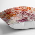 - Rh-K112-2 - Realhomes Renkli Güller Dijital Baskılı Dekoratif Modern Yastık Kırlent Kılıfı Realhomes