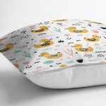 Realhomes Oyuncak Ördek Çizimli Özel Tasarım Dijital Baskılı Modern Yastık Kırlent Kılıfı Realhomes