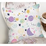 Gökyüzü Temalı Bebek Desenli Dijital Baskılı Özel Tasarım Modern Yastık Kırlent Kılıfı Realhomes