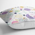 Gökyüzü Temalı Bebek Desenli Dijital Baskılı Özel Tasarım Modern Yastık Kırlent Kılıfı Realhomes