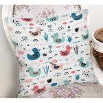 - Печать - Realhomes Renkli Ördek Desenli Dijital Baskılı Özel Tasarım Modern Yastık Kırlent Kılıfı Realhomes