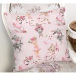 - Rh-K1156-1 - Realhomes Dans Eden Sevimli Hayvanlar Temalı Dijital Baskılı Özel Tasarım Modern Yastık Kırlent Kılıfı Realhomes