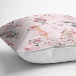 - Rh-K1156-2 - Realhomes Dans Eden Sevimli Hayvanlar Temalı Dijital Baskılı Özel Tasarım Modern Yastık Kırlent Kılıfı Realhomes