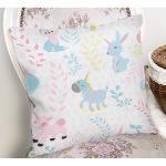 Unicorn Motifli Dijital Baskılı Özel Tasarım Modern Yastık Kırlent Kılıfı Realhomes