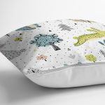 - Print - Realhomes Bebek Desenli Tavşanlı Dijital Baskılı Özel Tasarım Modern Yastık Kırlent Kılıfı Realhomes