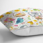 - Pictulandra 20 - Realhomes Tavşan Ve Yumurta Desenli Dijital Baskılı Özel Tasarım Modern Yastık Kırlent Kılıfı Realhomes