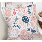 - Rh-K1170-1 - Realhomes Sevimli Tavşan Ve Yumurta Motifli Dijital Baskılı Özel Tasarım Modern Yastık Kırlent Kılıfı Realhomes