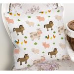 - Основные RGB - Realhomes Sevimli İnek Ve At Desenli Dijital Baskılı Özel Tasarım Modern Yastık Kırlent Kılıfı Realhomes