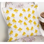 Civciv Motifli Dijital Baskılı Özel Tasarım Modern Yastık Kırlent Kılıfı Realhomes