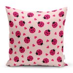 - Основные RGB - Realhomes Uğur Böceği Ve Kalp Tasarımlı Dijital Baskılı Özel Tasarım Modern Yastık Kırlent Kılıfı Realhomes