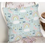 Uyku Saati Temalı Dijital Baskılı Özel Tasarım Modern Yastık Kırlent Kılıfı Realhomes