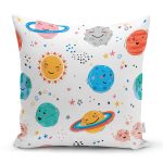 Gezegen Temalı Dijital Baskılı Özel Tasarım Modern Yastık Kırlent Kılıfı Realhomes
