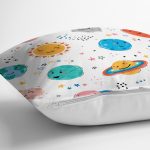 Gezegen Temalı Dijital Baskılı Özel Tasarım Modern Yastık Kırlent Kılıfı Realhomes