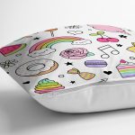 - Print - Realhomes Bebek Temalı Sevimli Motifler Dijital Baskılı Özel Tasarım Modern Yastık Kırlent Kılıfı Realhomes