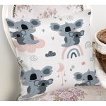 Sevimli Kolalar Dijital Baskılı Özel Tasarım Modern Yastık Kırlent Kılıfı Realhomes