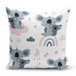 Sevimli Kolalar Dijital Baskılı Özel Tasarım Modern Yastık Kırlent Kılıfı Realhomes