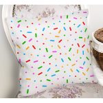 - Rh-K1202-1 - Realhomes Rengarenk Nokta Ve Çizgi Motifli Dijital Baskılı Özel Tasarım Modern Yastık Kırlent Kılıfı Realhomes