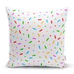 - Rh-K1202 - Realhomes Rengarenk Nokta Ve Çizgi Motifli Dijital Baskılı Özel Tasarım Modern Yastık Kırlent Kılıfı Realhomes