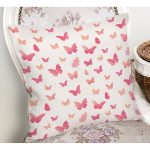 Kızıl Kelebek Motifli Dijital Baskılı Özel Tasarım Modern Yastık Kırlent Kılıfı Realhomes