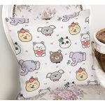 Sevimli Hayvan Motifli Dijital Baskılı Özel Tasarım Modern Yastık Kırlent Kılıfı Realhomes