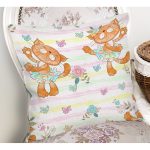 - Seamless pattern with dancing cats ballerinas. Vector. - Realhomes Dans Eden Kedi Desenli Dijital Baskılı Özel Tasarım Modern Yastık Kırlent Kılıfı Realhomes