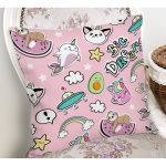 - Fashion patch badges with llama, cat unicorn, whale and sloth in - Realhomes Big Dreams Yazılı Bebek Temalı Dijital Baskılı Özel Tasarım Modern Yastık Kırlent Kılıfı Realhomes