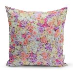 - Rh-K122 - Realhomes Rengarenk Gül Ve Çiçek Desenli Dijital Baskılı Dekoratif Modern Yastık Kırlent Kılıfı Realhomes