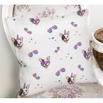 - бульдог паттерн 2 с очками - Realhomes Sevimli Köpek Motifli Dijital Baskılı Özel Tasarım Modern Yastık Kırlent Kılıfı Realhomes