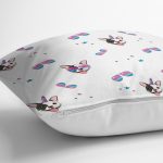 - бульдог паттерн 2 с очками - Realhomes Sevimli Köpek Motifli Dijital Baskılı Özel Tasarım Modern Yastık Kırlent Kılıfı Realhomes