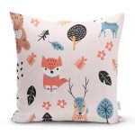 - Print - Realhomes Orman Hayvanları Motifli Dijital Baskılı Özel Tasarım Modern Yastık Kırlent Kılıfı Realhomes