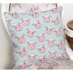 Sevimli Koyun Desenli Dijital Baskılı Özel Tasarım Modern Yastık Kırlent Kılıfı Realhomes