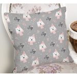 Sevimli Atkılı Ayıcık Desenli Dijital Baskılı Özel Tasarım Modern Yastık Kırlent Kılıfı Realhomes